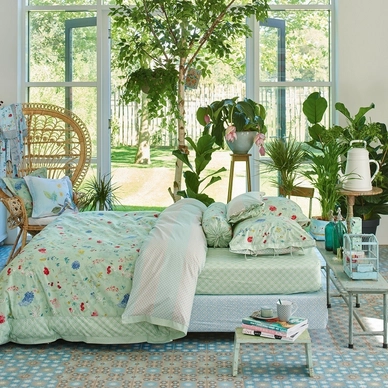 Housse de Couette Pip Studio Hummingbirds Vert Percale de Coton