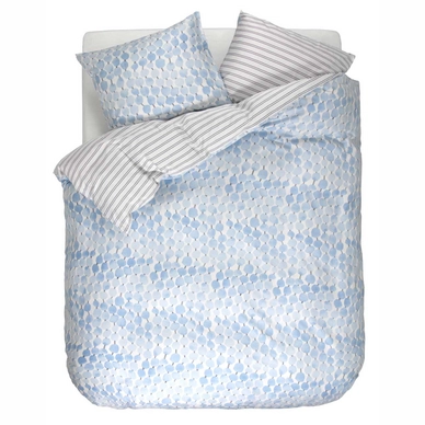 Taies d'oreiller Esprit Krisa Blue Satin de Coton (50 x 75 cm)