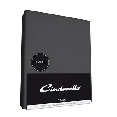 Taies d'Oreiller Cinderella Anthracite (Flanel) (set de 2)