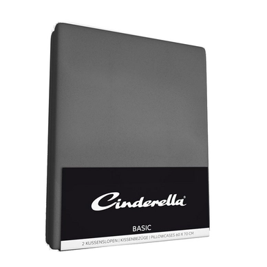 Taies d'Oreiller Cinderella Anthracite (Satin) (set de 2)