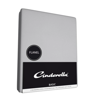 Taies d'Oreiller Cinderella Light Grey (Flanel) (set de 2)