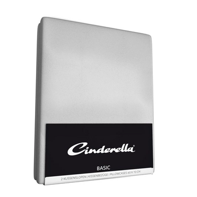 Taies d'Oreiller Cinderella Light Grey (Satin) (set de 2)