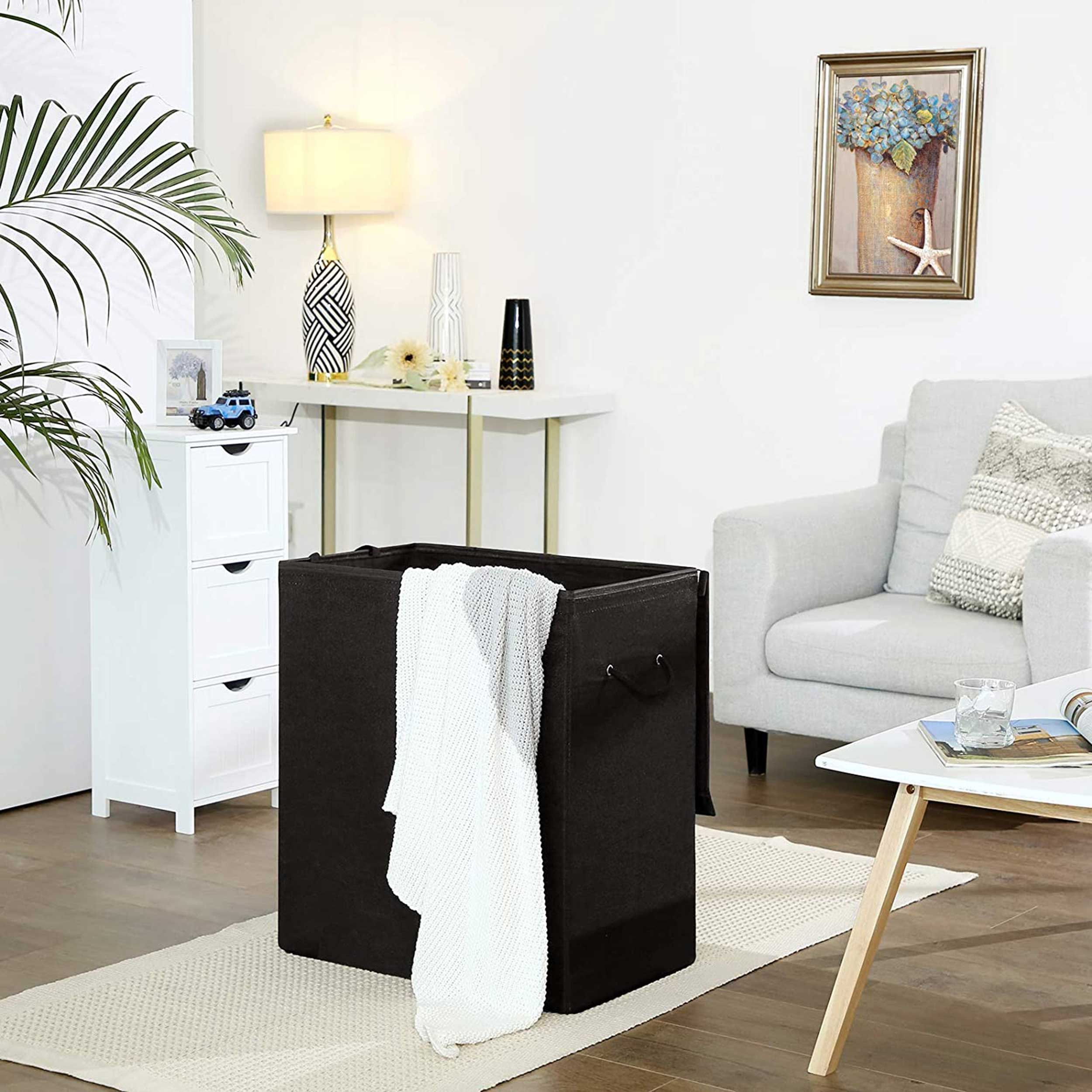 Panier à linge 142L avec couvercle, compartiments divisés, charge maximale 23kg