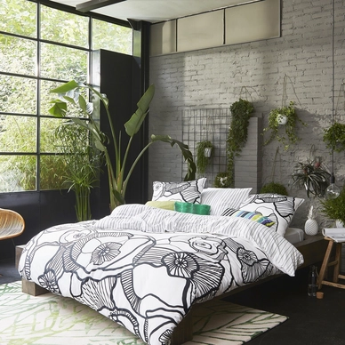 Housse de Couette Esprit Lora Noir Satin de Coton