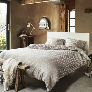 Housse de Couette Esprit Mina Beige Satin de Coto