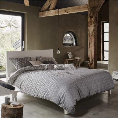 Housse de Couette Esprit Mina Gris Satin de Coton