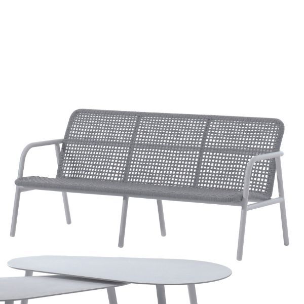 Canapé trois places Diego | 176 x 75 x 83 cm | Gris