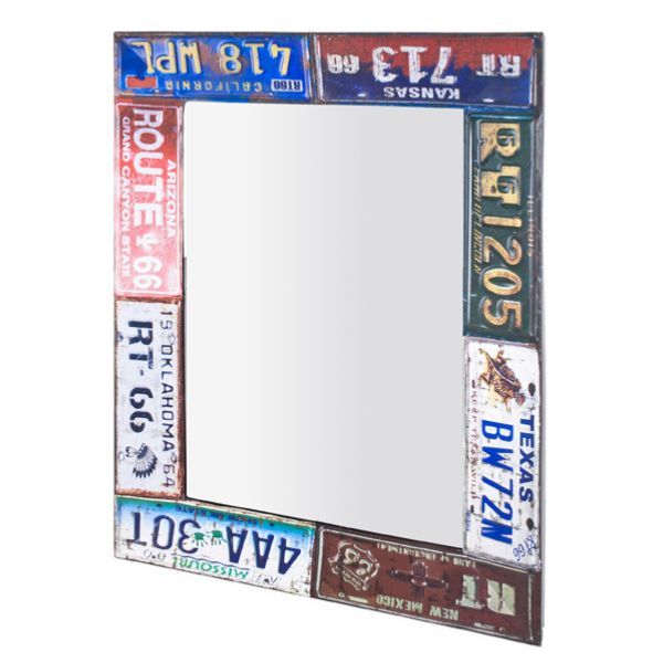 Miroir en métal avec cadre vintage | 61 x 5 x 81 cm