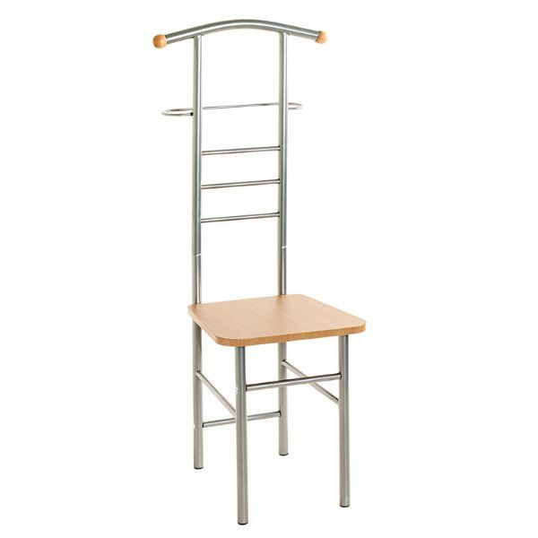 Porte-vêtements avec siège | 50 x 46 x 119 cm | Capacité de charge de 90 kg