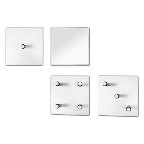 Ensemble de panneaux muraux avec miroir | High Gloss White