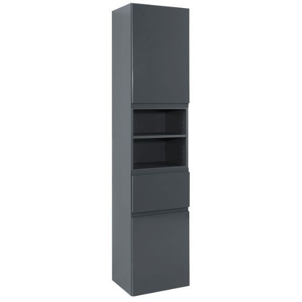 Armoire colonne Cardiff | 40 x 35 x 180 cm | Gris