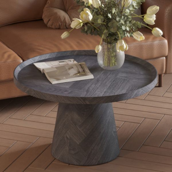 Table basse Romano | Ø80 x 47 cm | Gris foncé