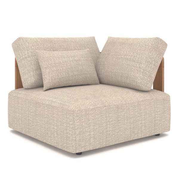 Banc d'angle jardin Evanilson | 100 x 100 x 58 cm | Coussins inclus