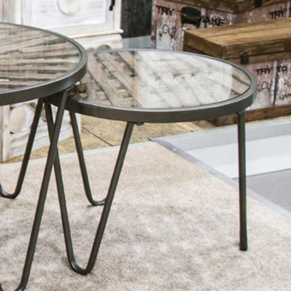 Table d'appoint | Ø52 cm x 43 cm | Anthracite