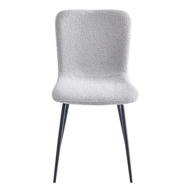 Chaise Teddy | 57 x 44 x 85 cm | Gris clair