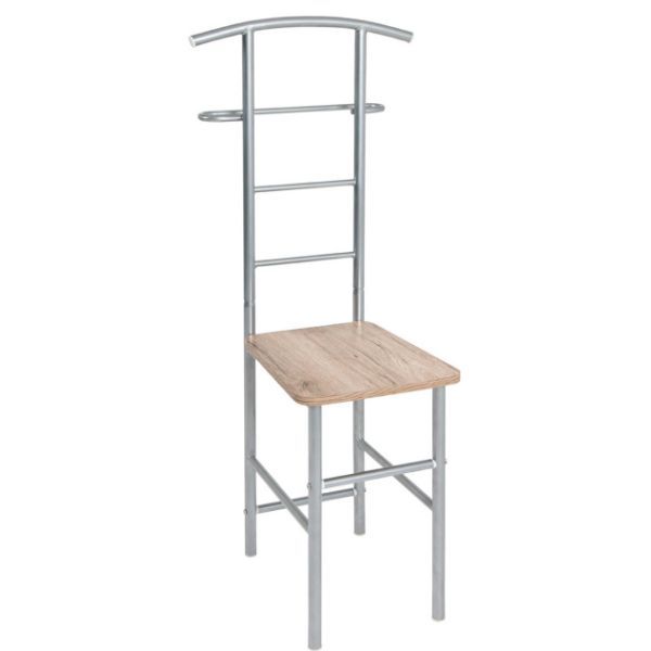 Porte-vêtements avec siège | 46 x 46 x 109 cm | Capacité de charge de 90 kg