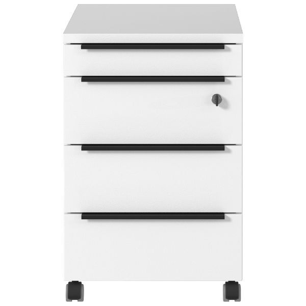 Tiroir à roulettes Hermoso | 42 x 60 x 63 cm | Blanc