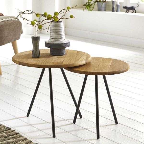 Table d'appoint | Ø50 cm x 43 cm | Chêne massif