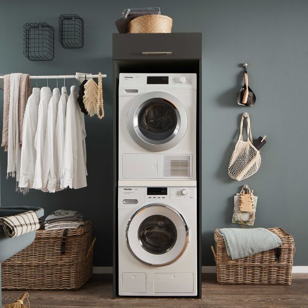 Armoire à linge Laundreezy | 68 x 68 x 200 cm | Anthracite