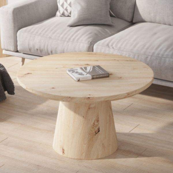 Table basse Lukas | Ø80 x 45 cm | Old Oak design
