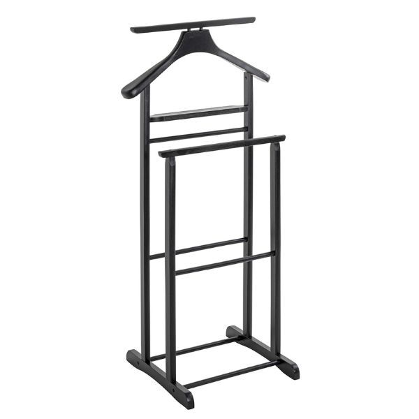 Porte-habits avec porte-pantalons | Design noir