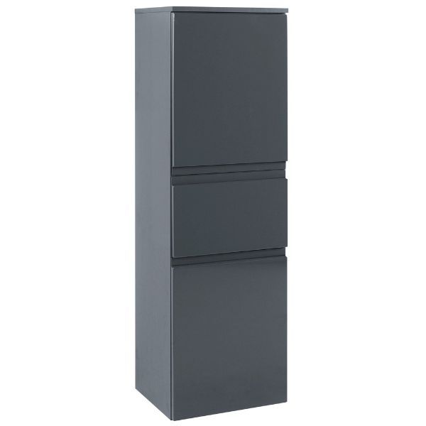 Armoire de rangement multifonctionnelle Cardiff | 40 x 35 x 130 cm | Gris