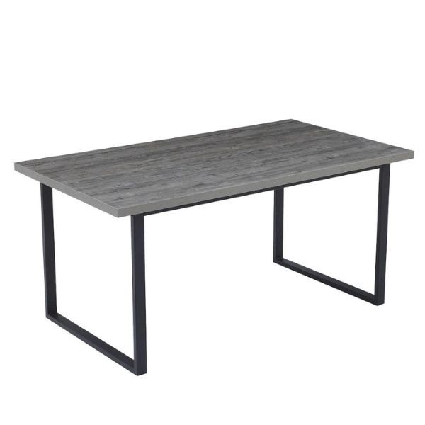 Table de salle à manger Harold | 90 x 160 x 75 cm | Gris foncé