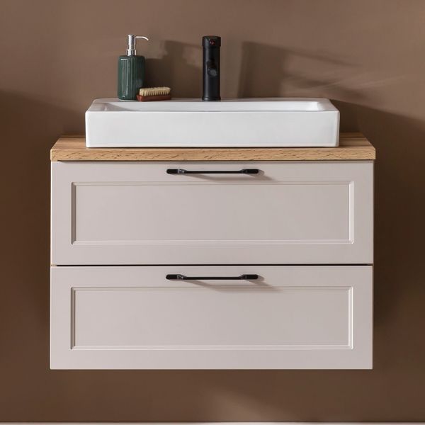 Meran meuble lavabo | 80 x 47 x 65 cm | Chêne couleur cachemire