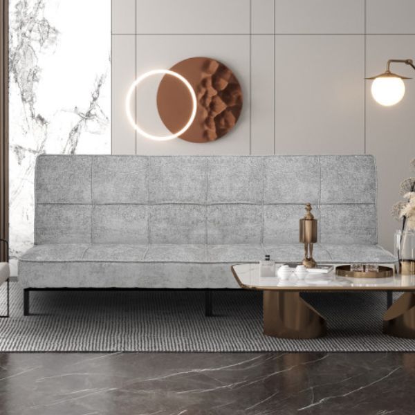 Canapé-lit Konya | Avec matelas en mousse froide | 188 x 85 x 91 cm | Gris