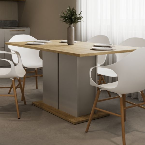 Table de salle à manger Access | 160 x 90 x 78 cm | Blanc