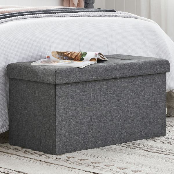 Tabouret de rangement Paf | 76 x 38 x 38 cm | Anthracite