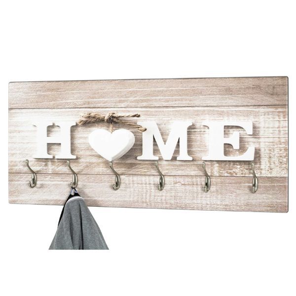 Panneau mural avec 6 crochets | 90 x 8 x 40 cm | Home-design