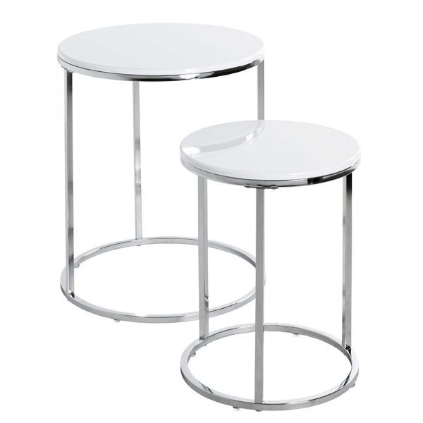 Set de table d'appoint | Ø40 cm x 50 cm | Blanc