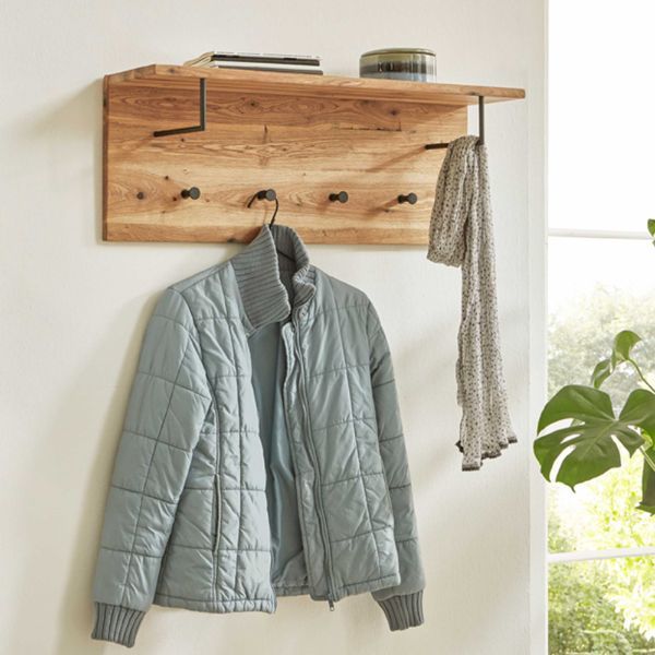 Panneau mural avec étagère et 4 boutons | 80 x 20 x 30 cm | Royal Oak design