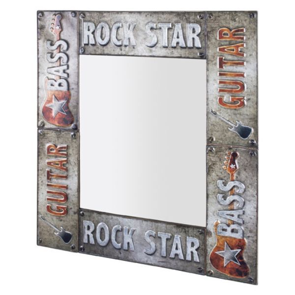 Miroir en métal avec cadre vintage - 64 x 3 x 74 cm