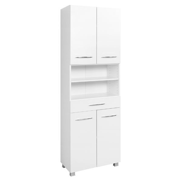 Armoire de rangement polyvalente Portofino | 60 x 35 x 180 cm | Blanc
