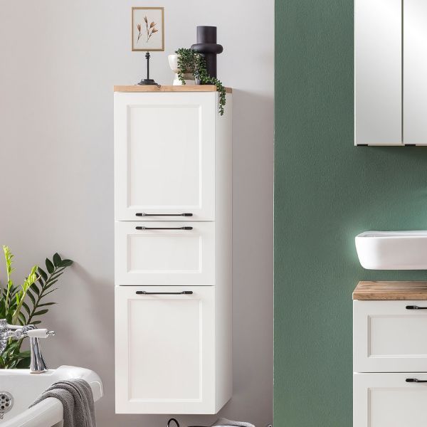 Armoire de rangement de taille moyenne Meran | 40 x 35 x 130 cm | Blanc