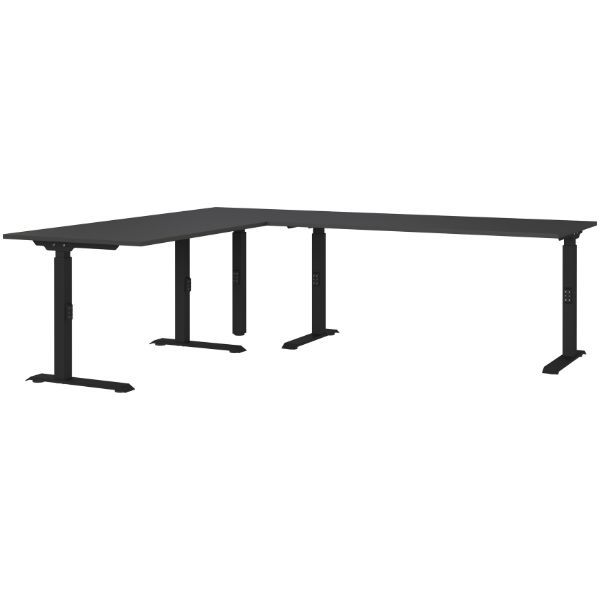 Bureau d'angle Hermoso | 240 x 220 x 71 cm | Noir