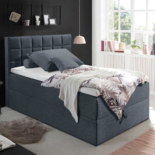 Lit coffre Alaska | 120 x 200 cm | Anthracite