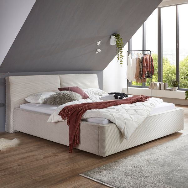 Lit coffre Mitoma | 160 x 200 cm | Beige design