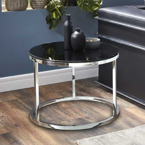 Table d'appoint | Ø60 cm x 36 cm | Noir