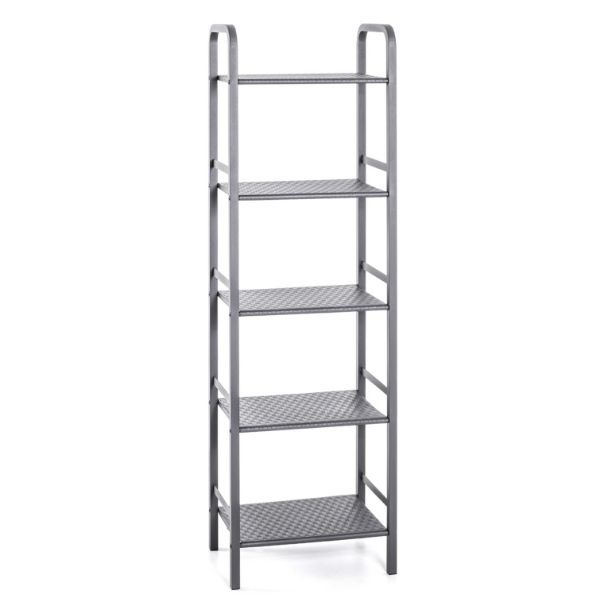 Etagère latérale | 40 x 28 x 137 cm | Gris foncé