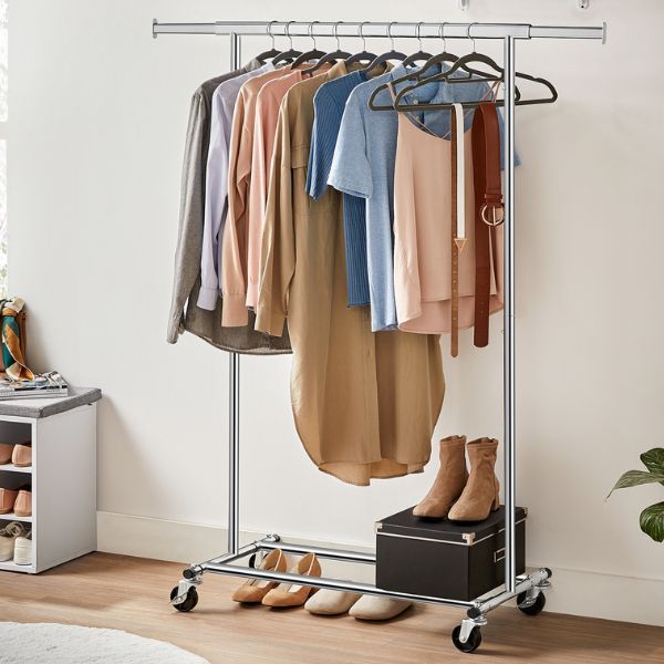 Porte-vêtements Astrid | 132 x 45,5 x 160 cm | Argent