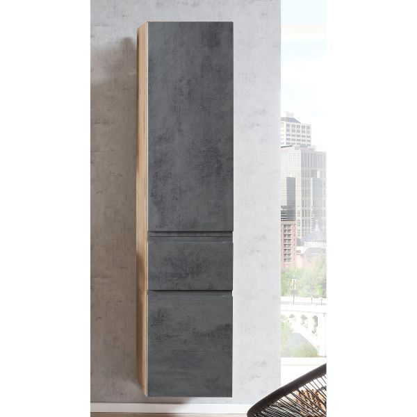 Armoire colonne Varese | 40 x 35 x 180 cm | Design en béton coloré