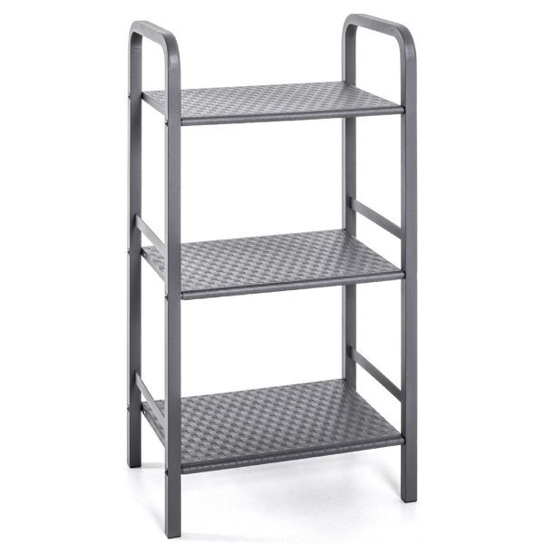 Etagère latérale | 40 x 28 x 81 cm | Gris foncé