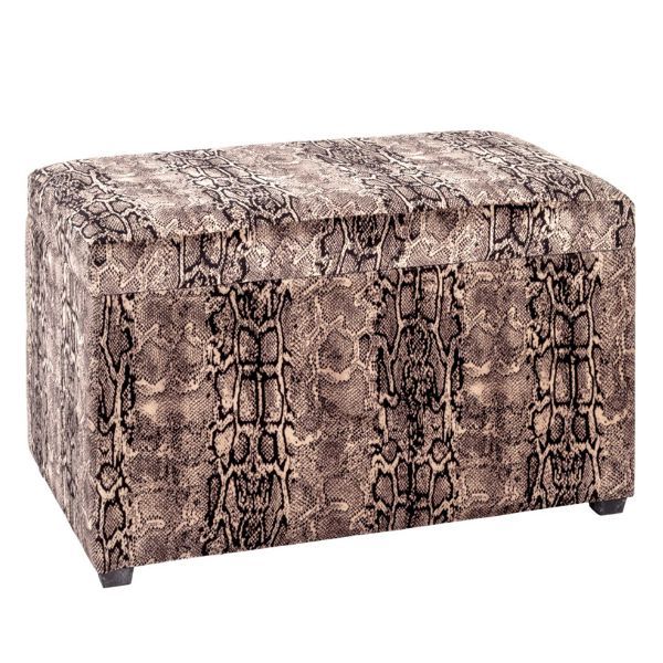 Boîte de rangement | 65 x 40 x 42 cm | Design peau de serpent