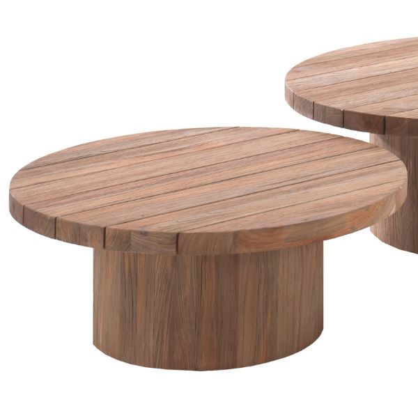 Table basse de jardin Noah | Ø75 x 30 cm | Bois de teck