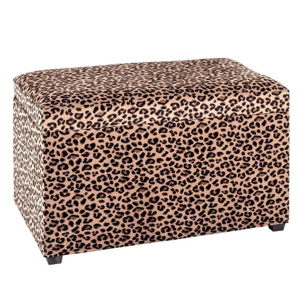 Boîte de rangement | 65 x 40 x 42 cm | Imprimé léopard