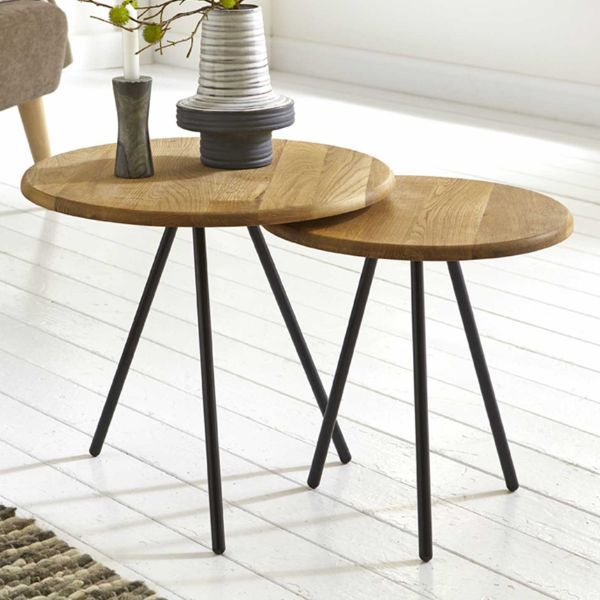 Table d'appoint | 1 pièce | Ø40 cm x 40 cm | Chêne massif