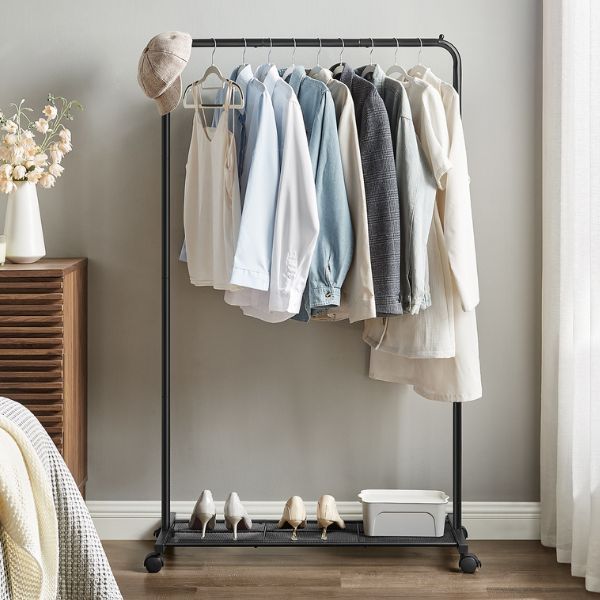Porte-vêtements Astrid | 91 x 40,5 x 158 cm | Noir